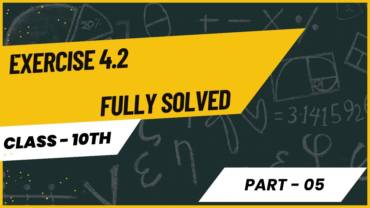 Class - 10th, Ex : 4.2, From Q.1 to Q.6 || Quadratic Equations || NCERT || CBSE || The RaoSahab