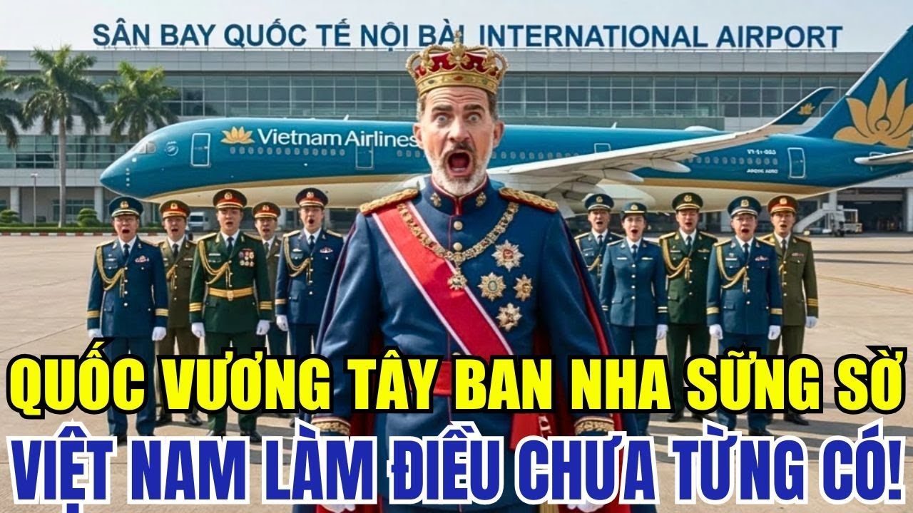 Hạ cánh khẩn cấp ở sân bay Nội Bài! Quốc vương Tây Ban Nha BẤT NGỜ về VIỆT NAM