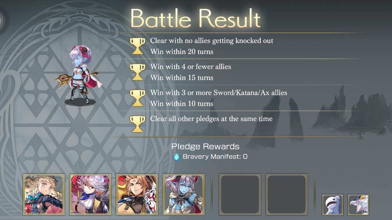 Another Eden - Myrus Tempered Manifestation - Sword/Katana/Ax or Water/Wind/Female Pledges
