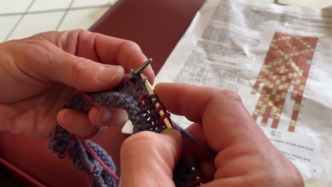 Lifted increases within a colorwork chart