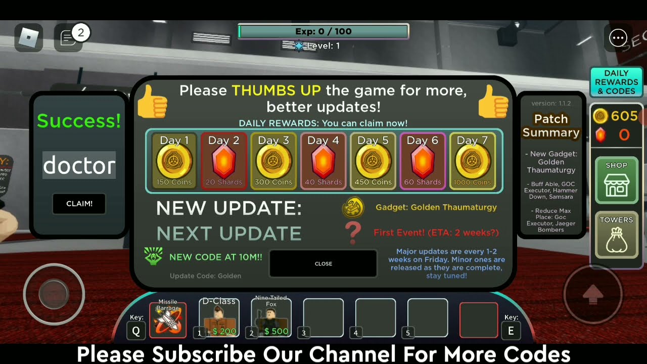 All SCP Tower Defense Codes (2023) | Latest & Working Codes For SCP Tower Defense