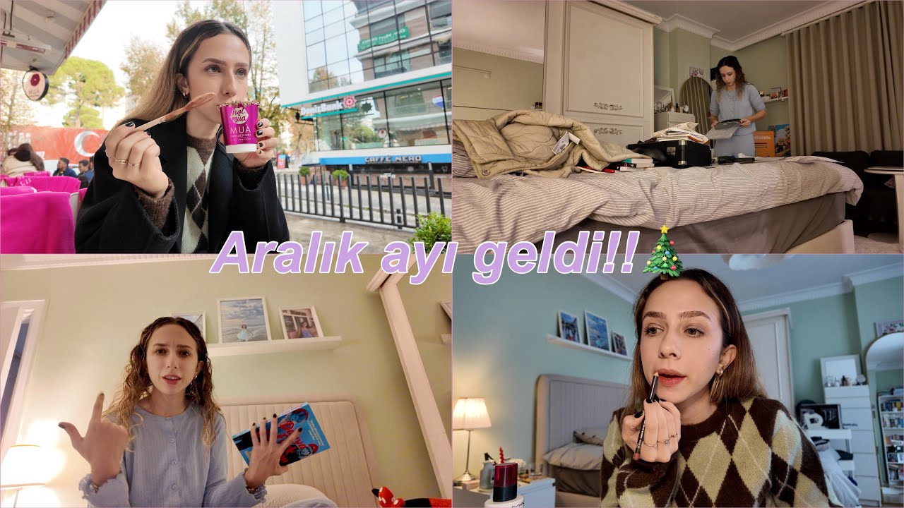 BENİMLE BİR GÜN | Aralık Ayı Okuma Listem,Sıcak Çikolata,Beraber Hazırlanalım💄💋