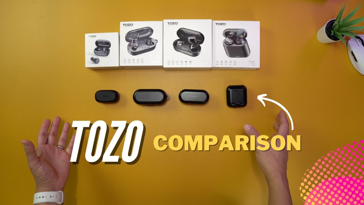 СРАВНЕНИЕ самых продаваемых Bluetooth-наушников Amazon: TOZO A1, TOZO T6, TOZO T10 и TOZO T12