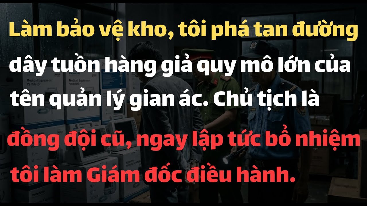 Về Làm Bảo Vệ Kho, Tôi Phá Tan Đường Dây Tuồn Hàng Giả Quy Mô Lớn Của Tên Quản Lý Gian Ác. Chủ Tịch.