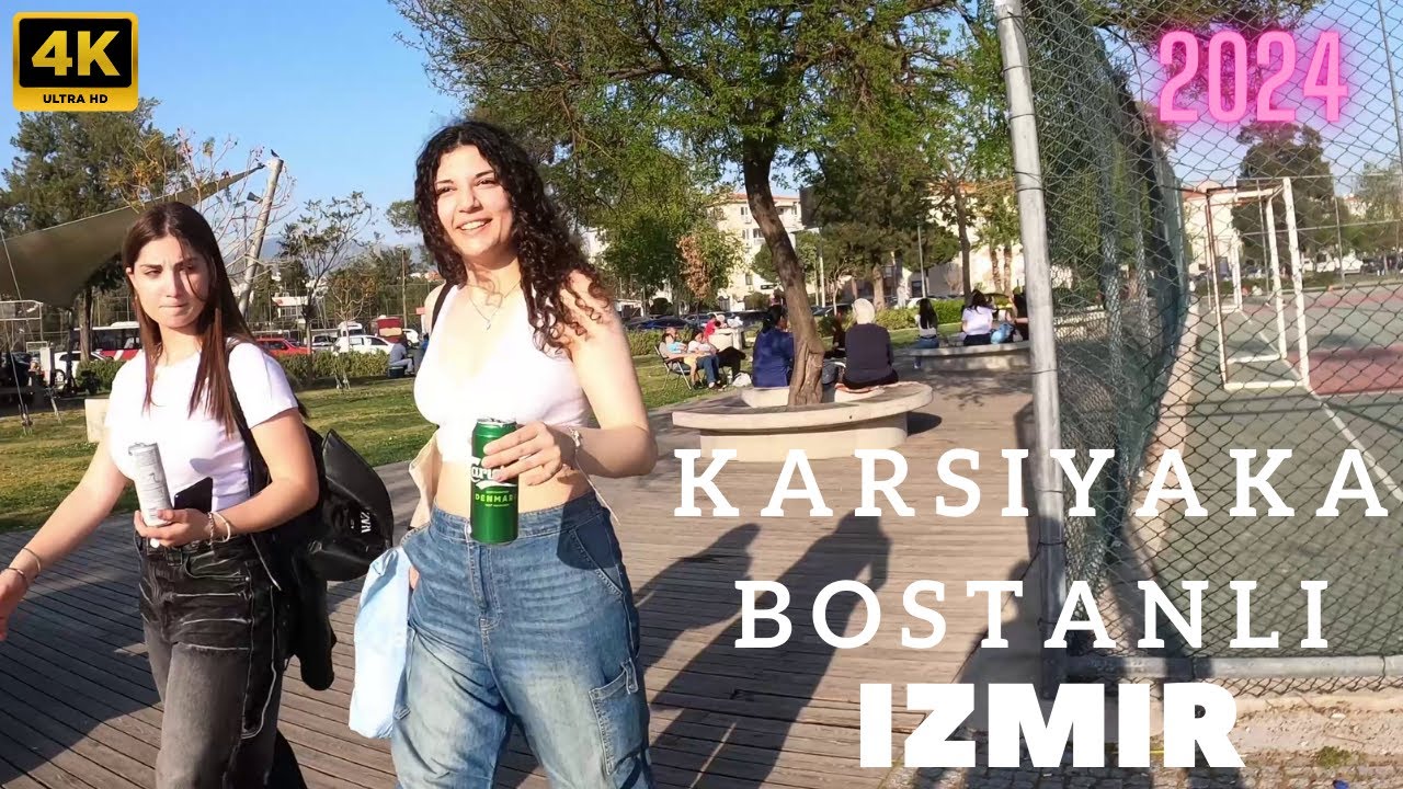 WALKING IN IZMIR STREETS ON APRIL 15TH 2024 | KARSIYAKA BOSTANLI STREETS | UHD 4K