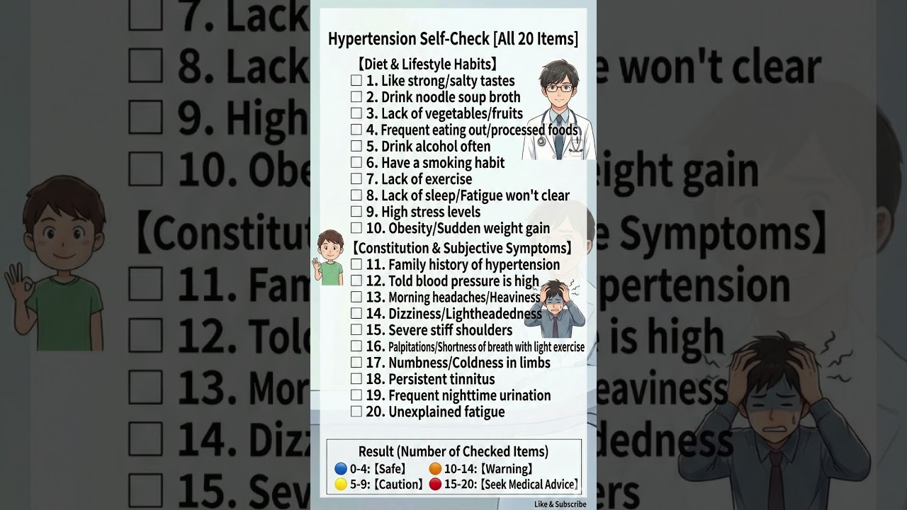 【The Silent Killer】20 Warning Signs & Risk Factors for High Blood Pressure