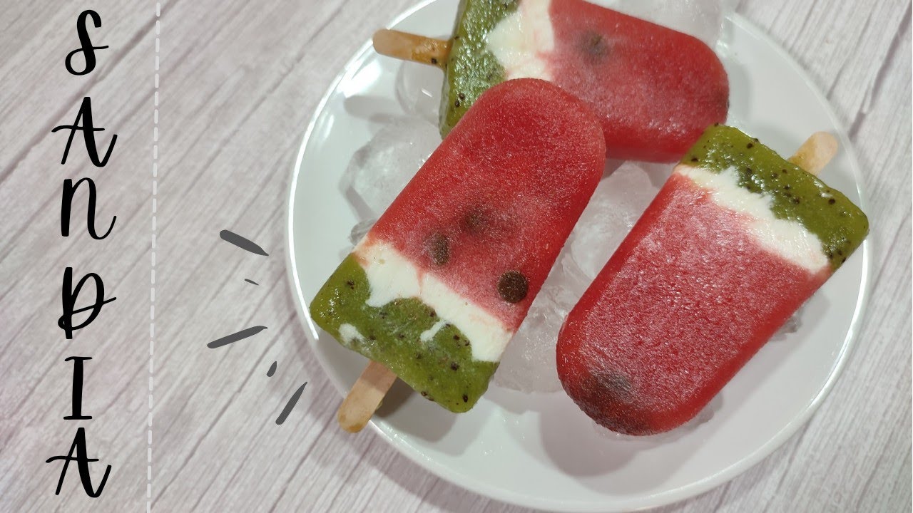 POLOS DE SANDÍA 🍉Totalmente caseros, sanos y muy refrescantes!!!! Ideal para niños!¡!!