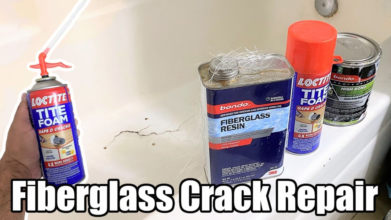 USING FIBERGLASS RESIN AND FOAM TO SUPPORT A CRACKED BATHTUB | DIY Fiberglass Bathtub Reglaze Repair