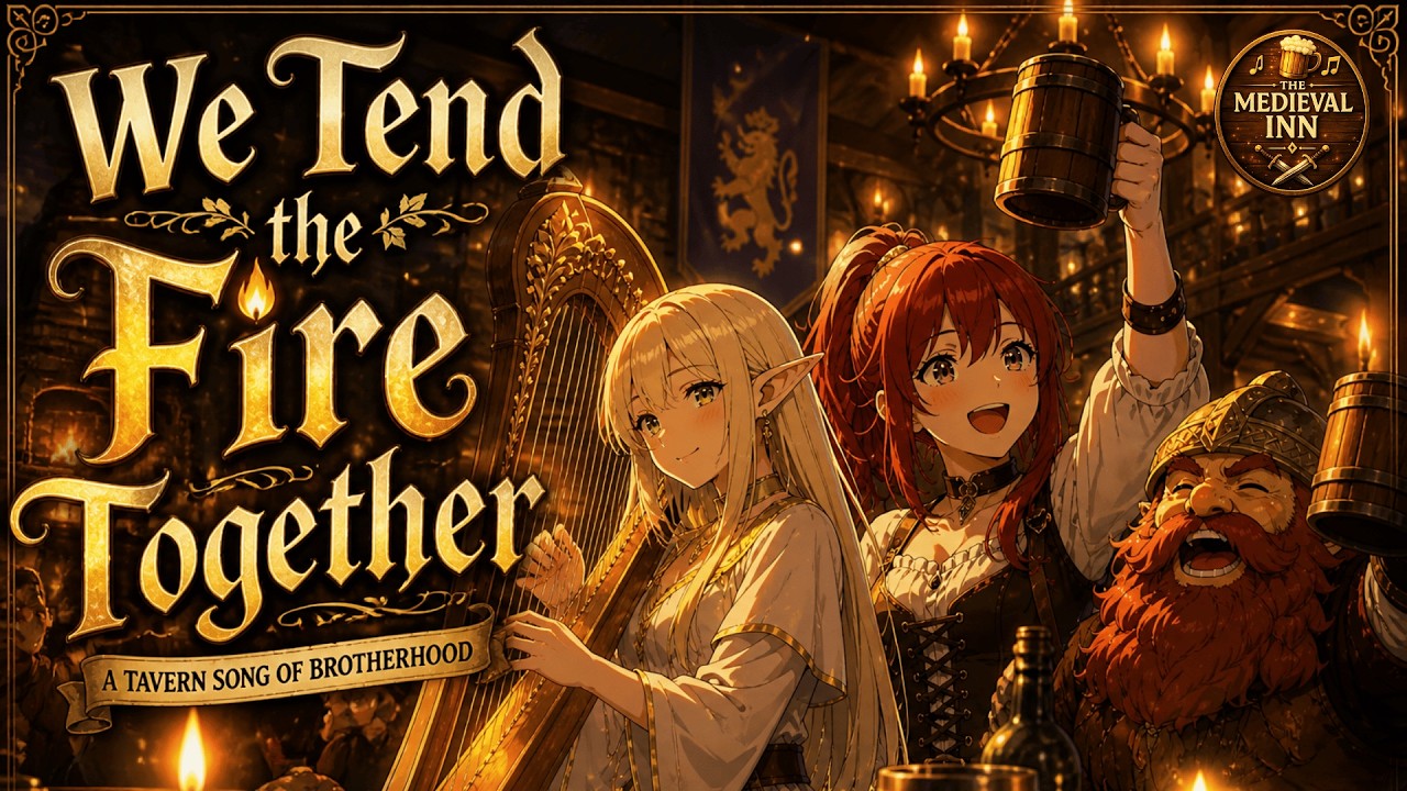 We Tend the Fire Together | Epic Medieval Tavern Song with Harp