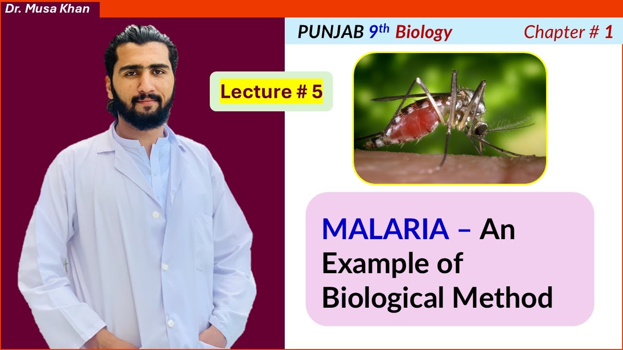 Malaria – An Example of Biological Method | Lecture 5 |  Chapter 1 | Punjab Class 9 Biology | Musa