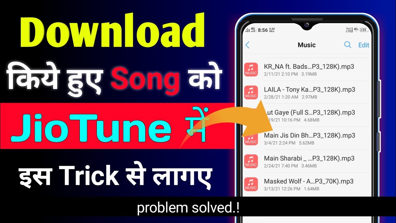 How to set Jiotune from downloaded songs