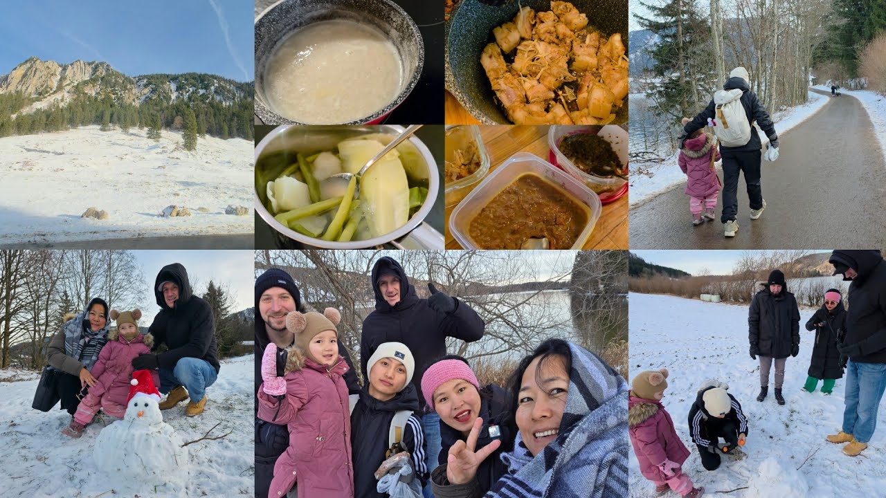 1st Video of 2k26 on a Snow Mountain|Making Naga Food in Munich 4 my Naga Friends@LothaGermancouple 