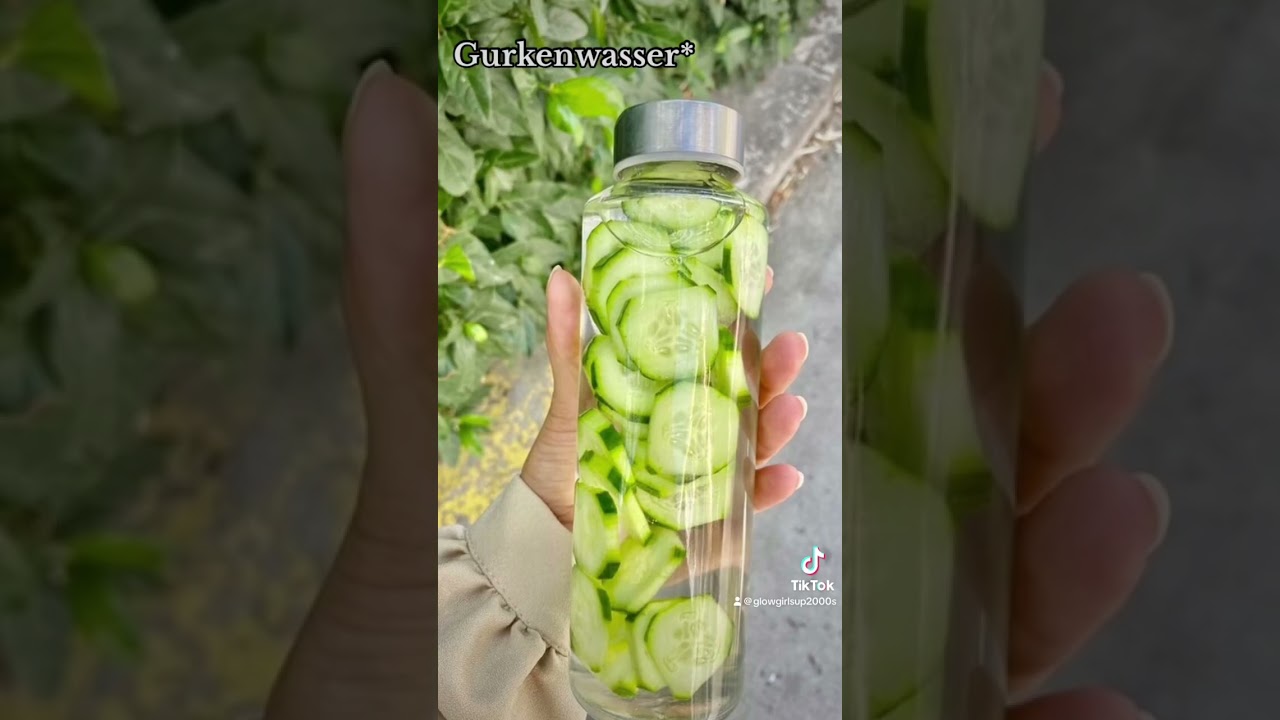 Gurkenwasser f&uuml;r eine klare Haut 🐻💚#glowup #backtoschool #viral #shorts #short #cucumber#thebaddie