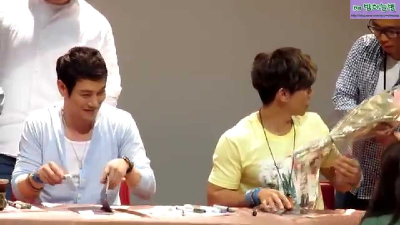 140621 플라이투더스카이 인천팬사인회 WE 부르는 브라와 환희반응