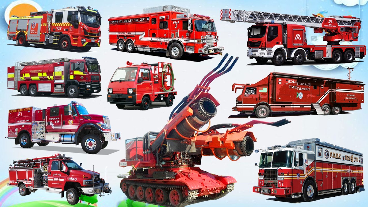 Xe Cứu Hỏa Gì Đây? 🚒 Bé Khám Phá 10 Xe Cứu Hỏa Đặc Biệt | Big Wind, Xe Cứu Hộ, Xe Chữa Cháy Rừng P2