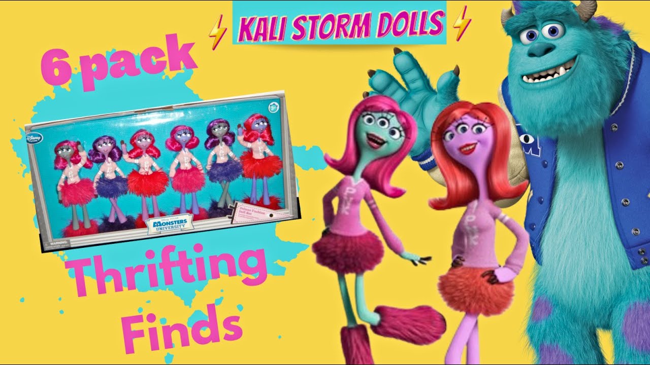 Disney Store Monsters University Fashion 6 Dolls Set Sorority Sisters