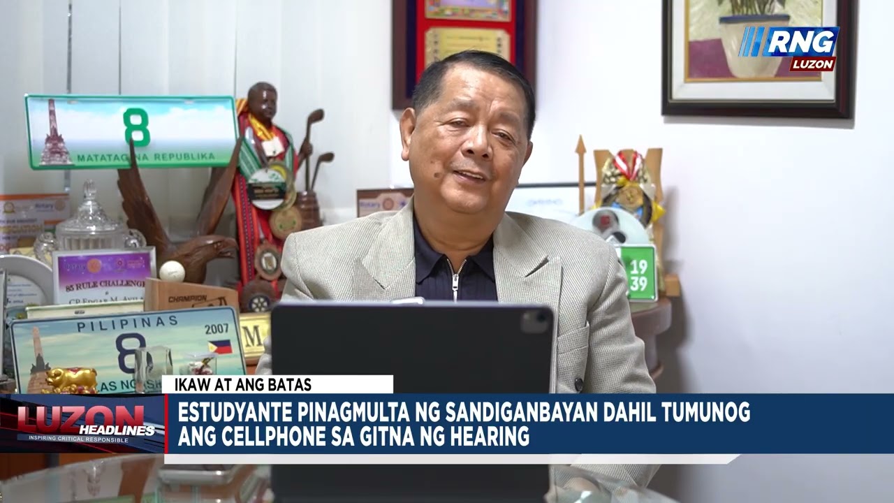 Estudyante pinagmulta ng Sandiganbayan dahil tumunog ang cellphone sa gitna ng hearing