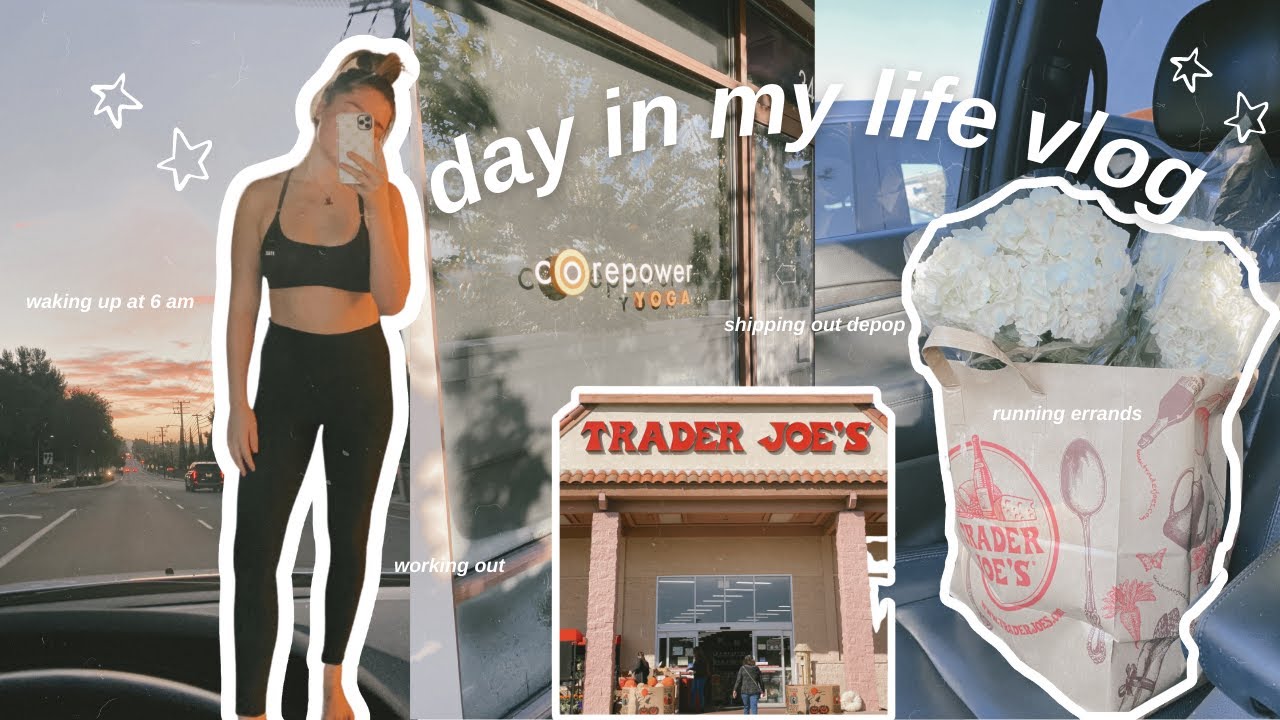 vlog: waking up at 6 am, working out, running errands, depop orders & more