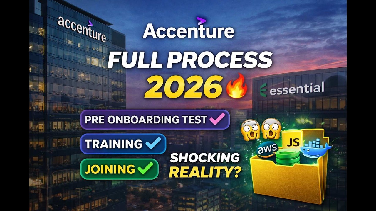 Accenture Full Process 2026 🔥 | Pre Onboarding Test Reality + Training + Joining Explained