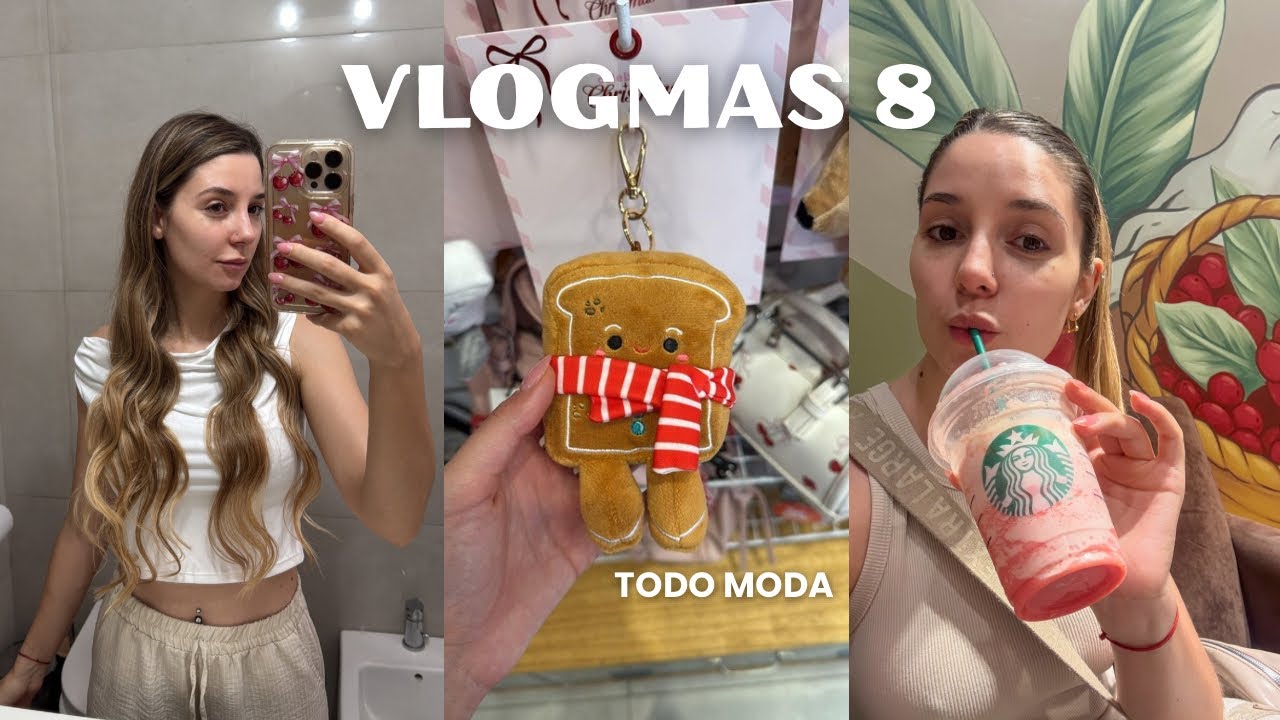 Vlogmas 8: Paseo por Todo Moda e Isadora, pruebo bebidas navideñas de starbucks, limpieza y mas