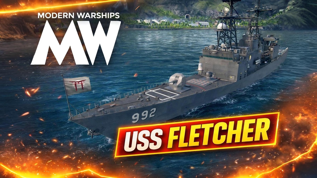 USS FLETCHER, X3 CAÑÓN A-200 Navigator  🔥. Moders Warship