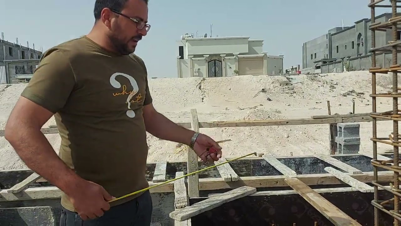 كيفية استلام القواعد المسلحه نجارة وحدادة وتأكيس الأعمدة ومعرفه العمود المناسب للقاعدة