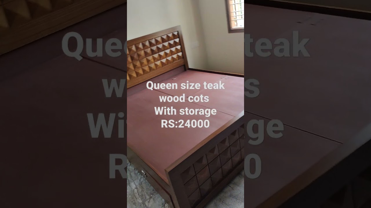 queen size pure teak wood cot 60X78 size