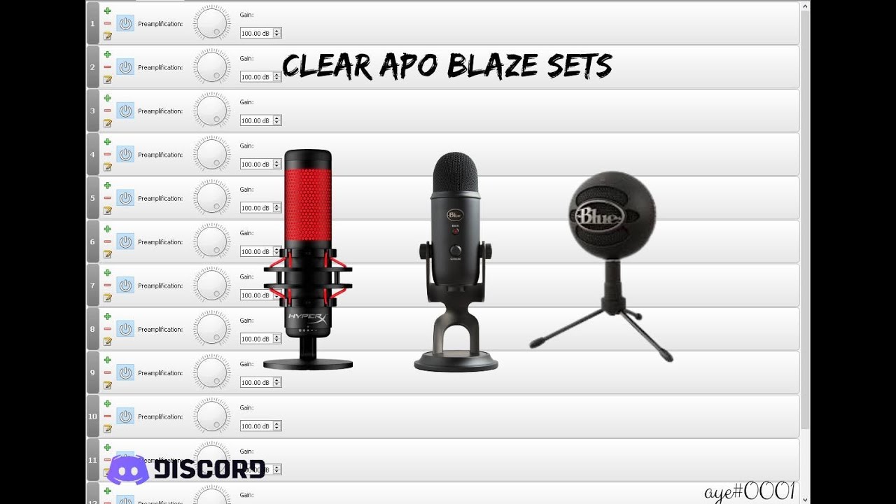 Best Clear Blaze Sets APO (discord packing)