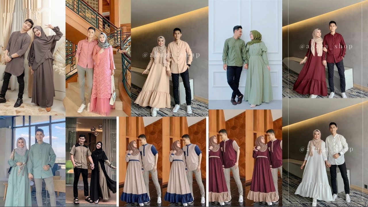 What clothes do muslim wear? Muslim fashion dressing style same dress couple Beautiful