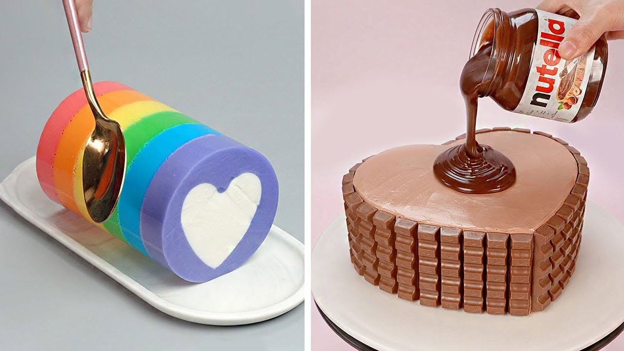 18+ Kompilasi Dekorasi Kue Pelangi Anehnya Memuaskan - Tutorial Kue Cokelat Paling Memuaskan