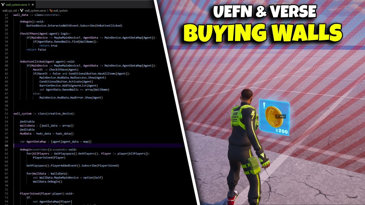 How To Make Wall Buying System In UEFN & Verse