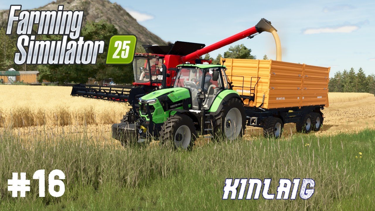 Nueva Cosechadora CASE IH AXIAL-FLOW 7150, Empacando y Guardando Paja / Kinlaig #16 / FS25 Timelapse
