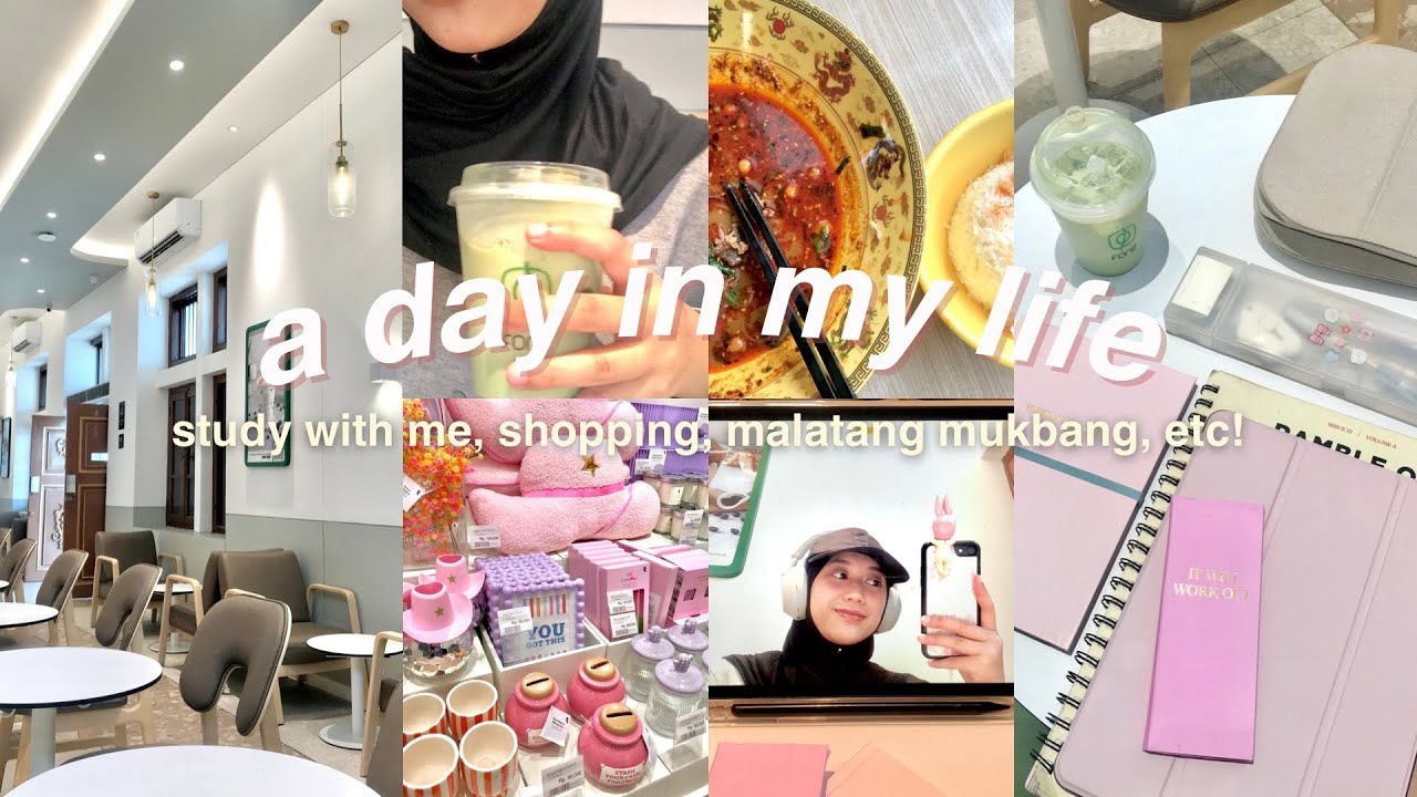 a day in my life 🎒 : study with me, work from cafe, malatang, shopping, etc!