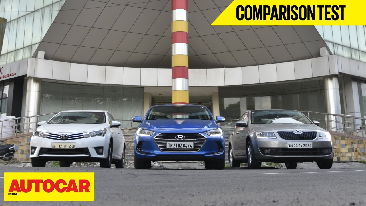 Hyundai Elantra VS Toyota Corolla Altis VS Skoda Octavia | Comparison Test | Autocar India