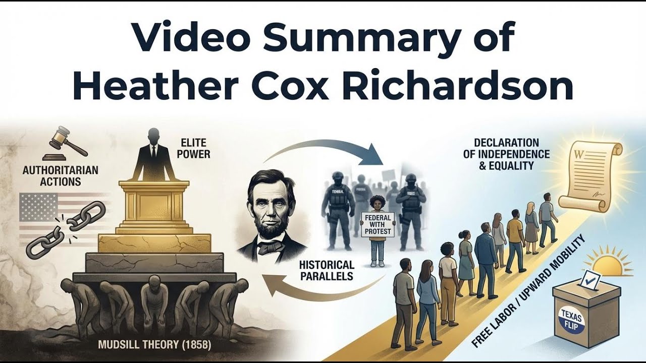 Jan 31 Video Summary: Miller's Mudsill Echoes, Authoritarianism & Texas Flip -Heather Cox Richardson