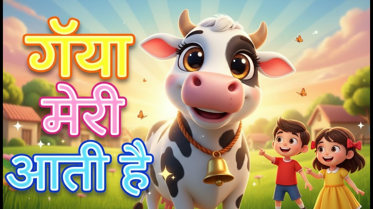 Gaiya Meri Aati Hai 🐄 | गैया मेरी आती है | Hindi Nursery Rhyme for Kids | Cute Cow Song