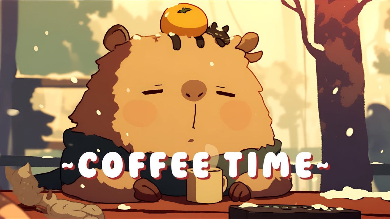 Capybara Chill Station - Chill Jazz Beats to Relax/Study ~ Calm Energy ~ 🎵 💫