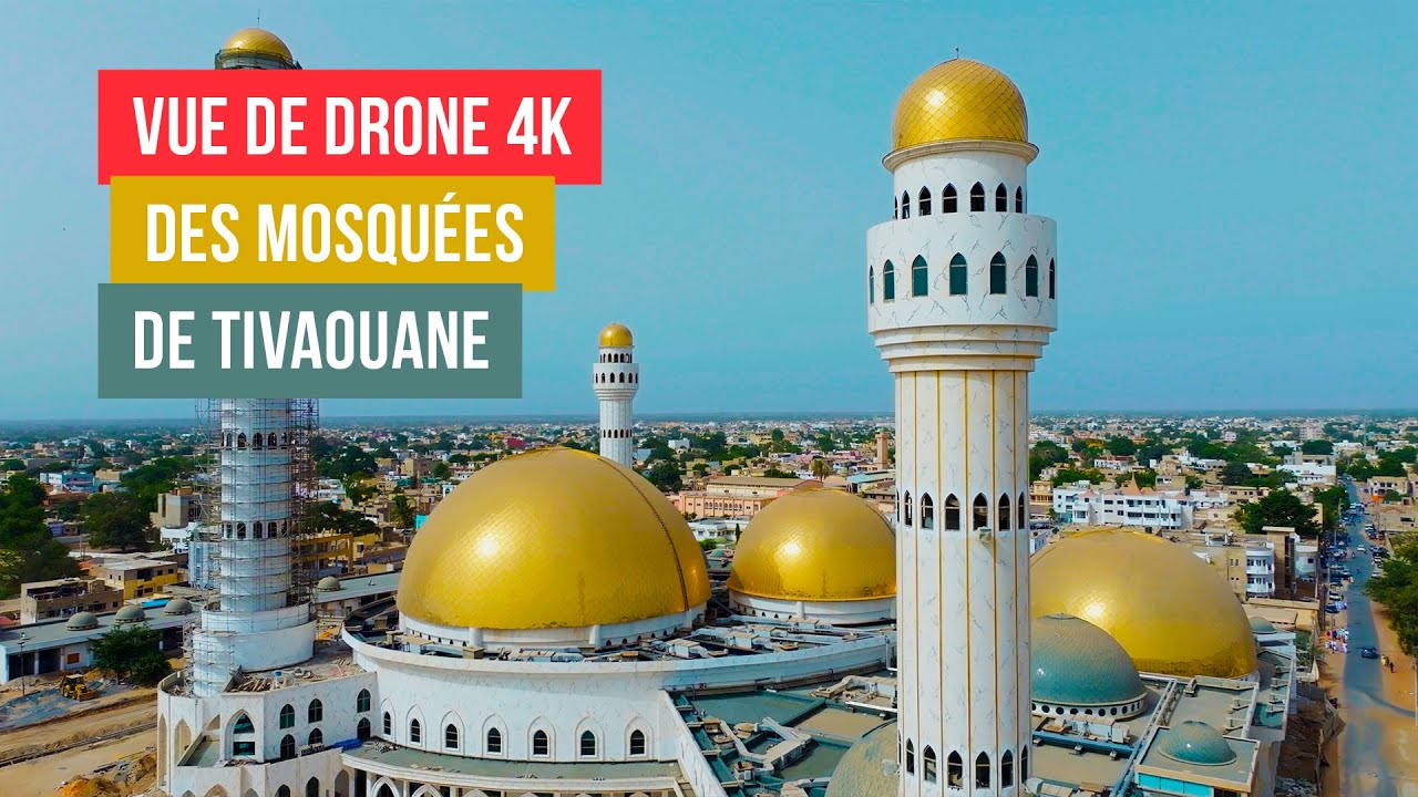 Vue de drone 4K des Mosquées de Tivaouane