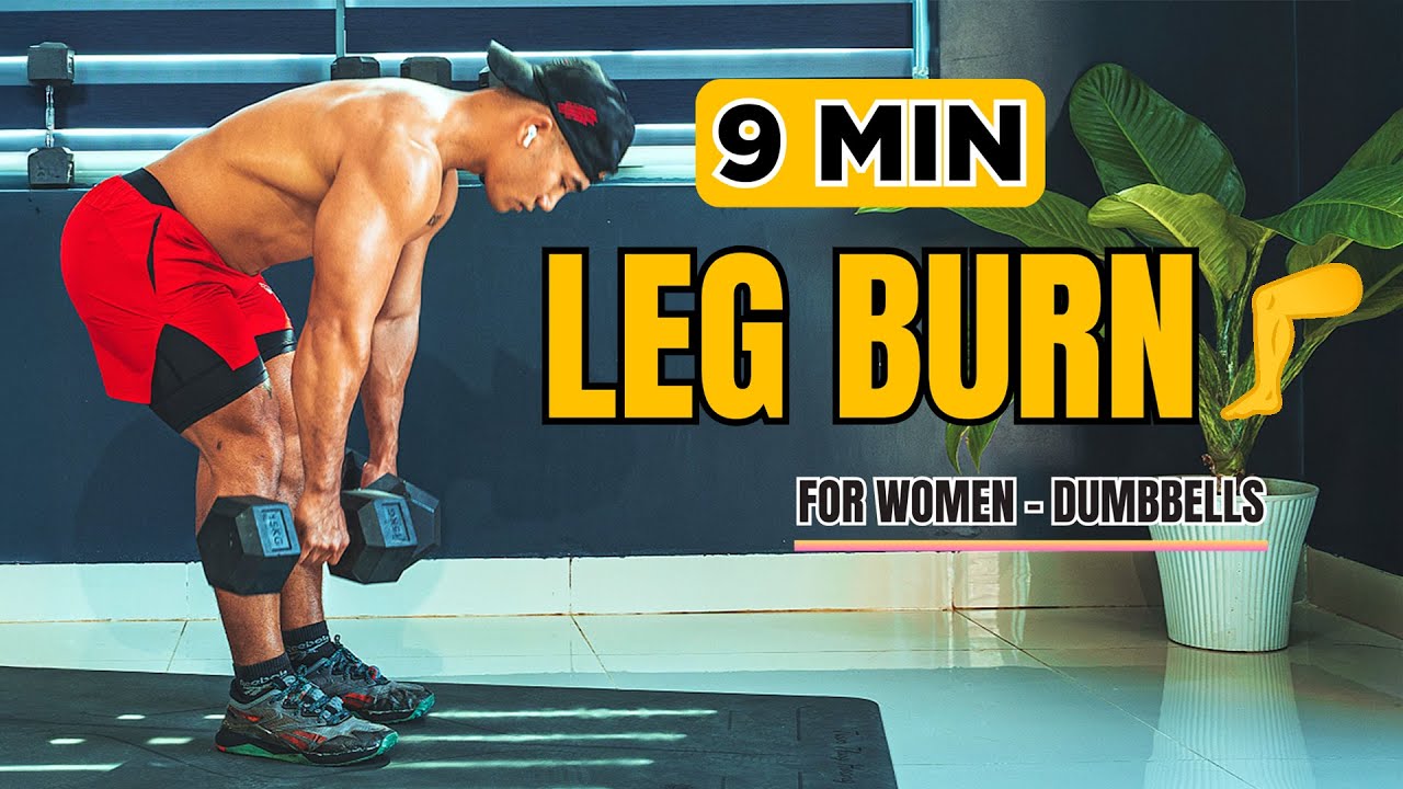 9 Min Best Leg Workout with Dumbbells for Women 🦵💪#exercise #gym #workout