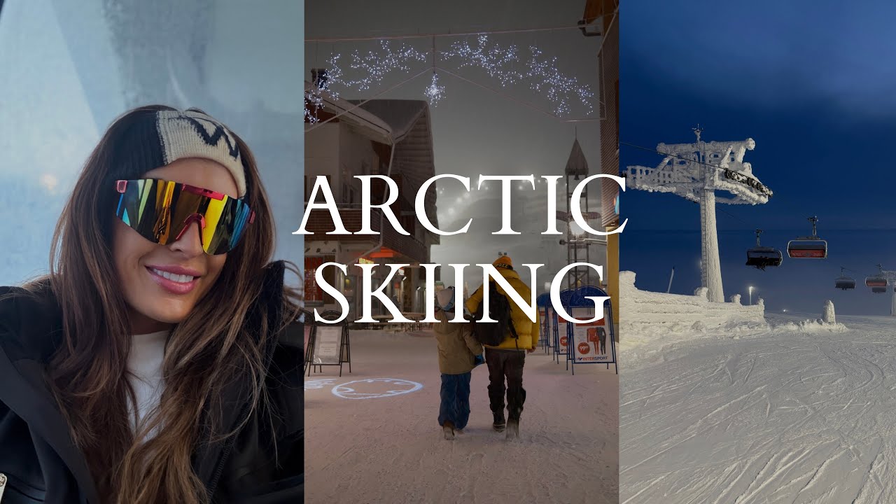 КАТАНИЕ НА ЛЫЖАХ В ЛАПЛАНДИИ 🎿 Одна ночь в Леви, Лапландия 🇫🇮 | Волшебное арктическое катание на ...