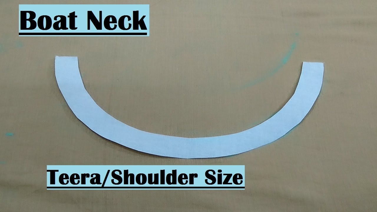 Boat Neck Cutting on Bukram/Canvas || Teera/Shoulder Size for Perfect Boat Neck || Reet Designs