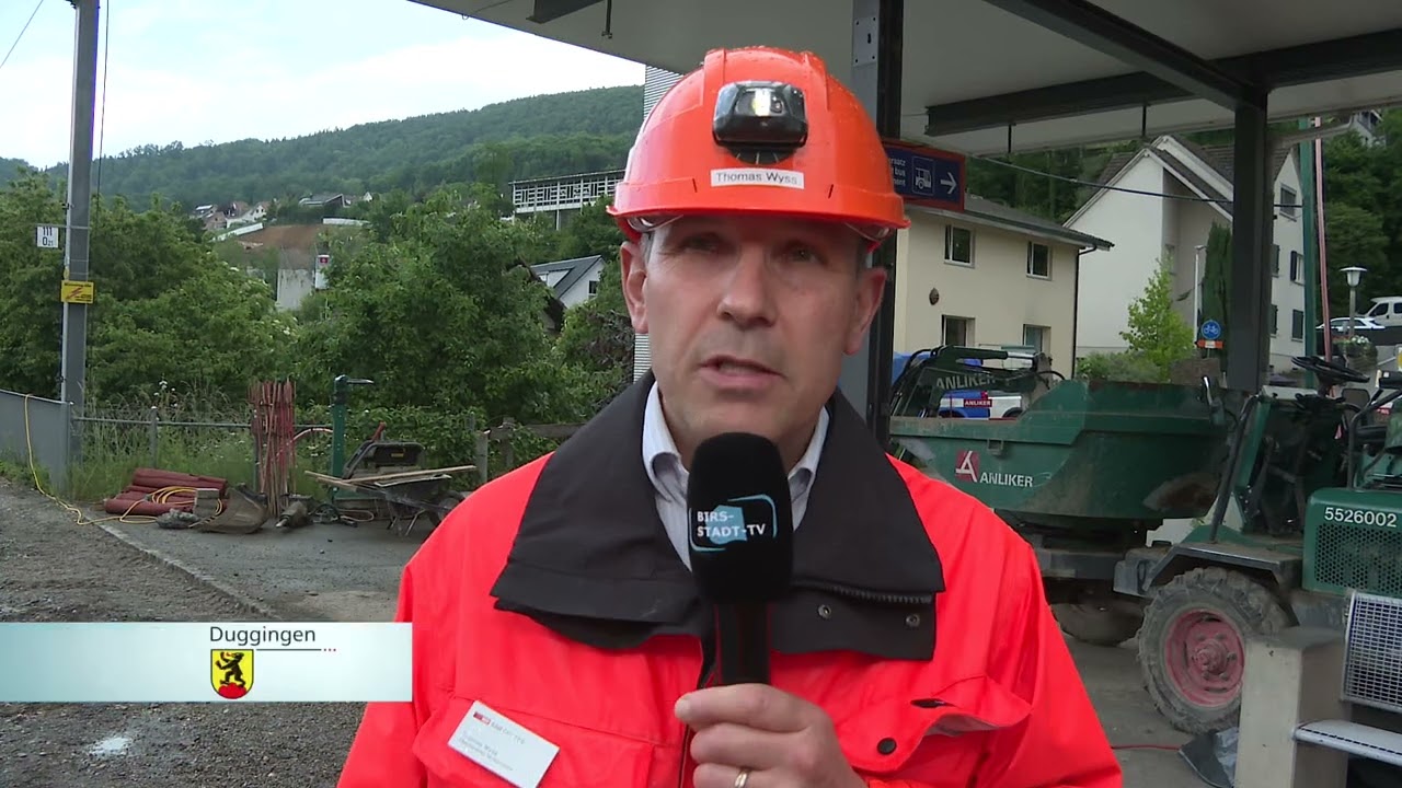 Baustellenbesuch beim Doppelspurausbau in Duggingen - Birsstadt-TV Duggingen