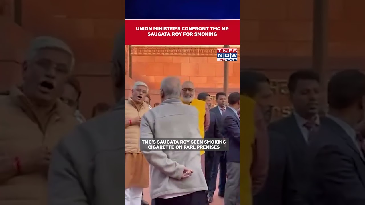 Union Minister Giriraj Singh & Gajendra Shekhawat Confronted TMC MP Saugata Roy, For smoking #shorts