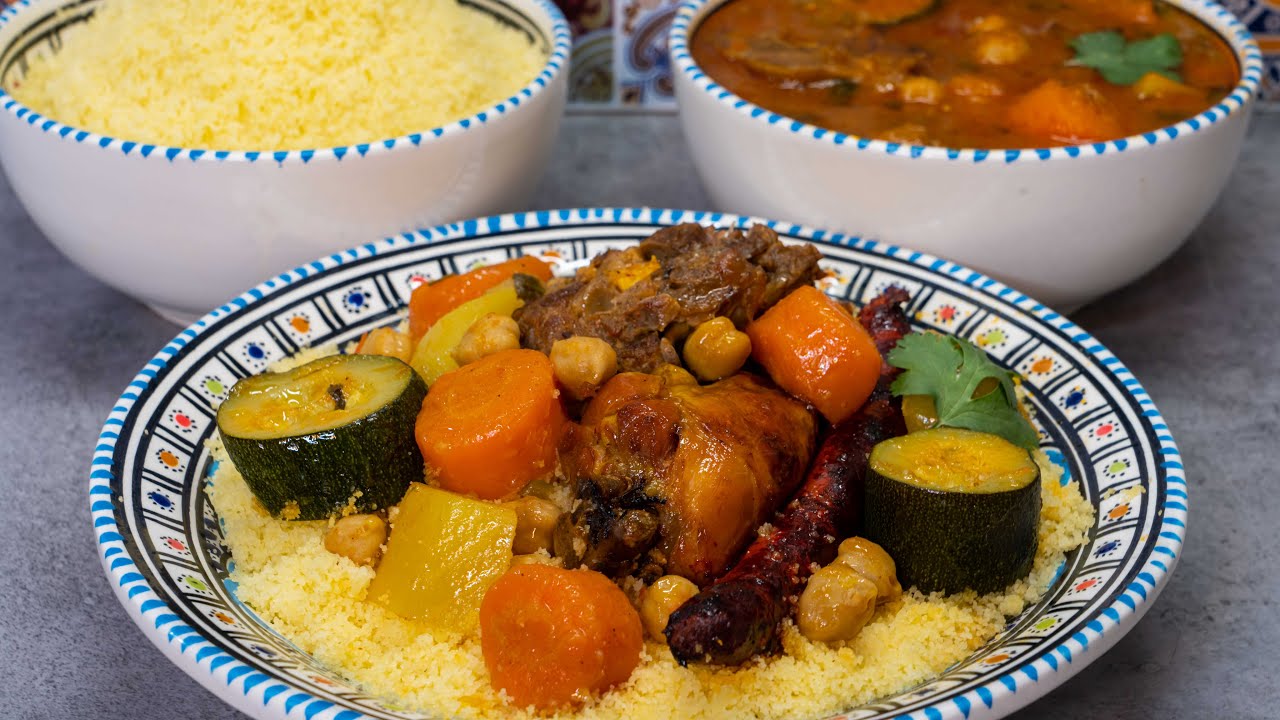 COUSCOUS TRADITIONNEL (Recette Maghrébine) - Recette Détaillée - Cuisson en Cocotte Minute