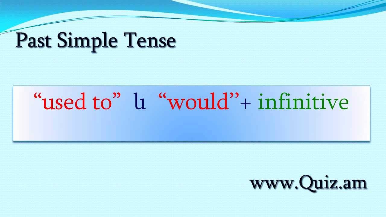 Past indefinite (simple) tense - Անցյալ անորոշ ժամանակաձև