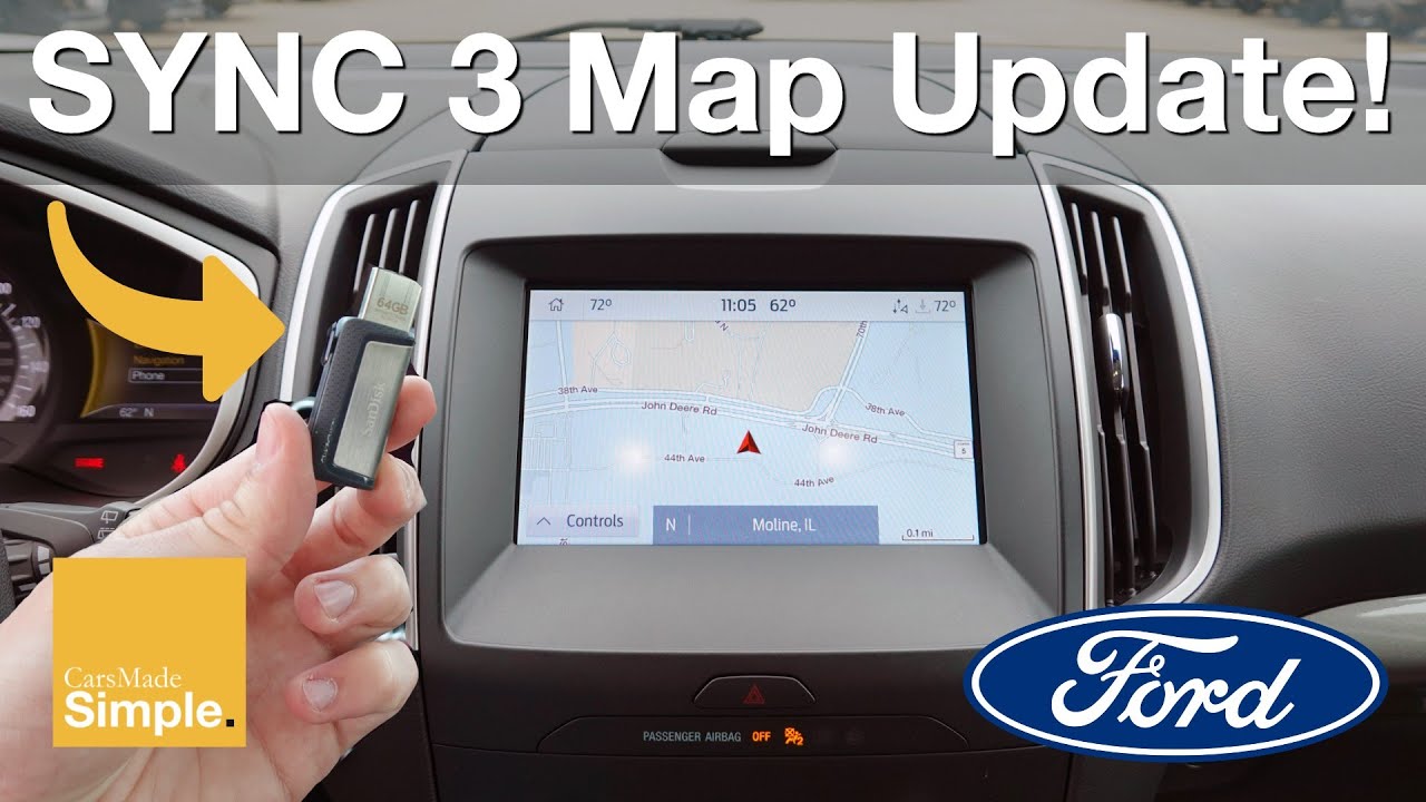 Как обновить навигационную систему Ford SYNC 3 (карты) через USB