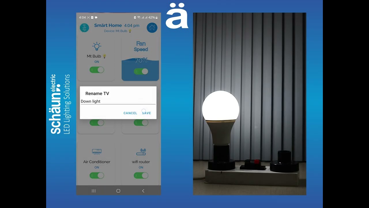 24W Smart BLE LED Bulb | Mobile App Control | 0–100% Dimming | Timer | Power Cut Memory