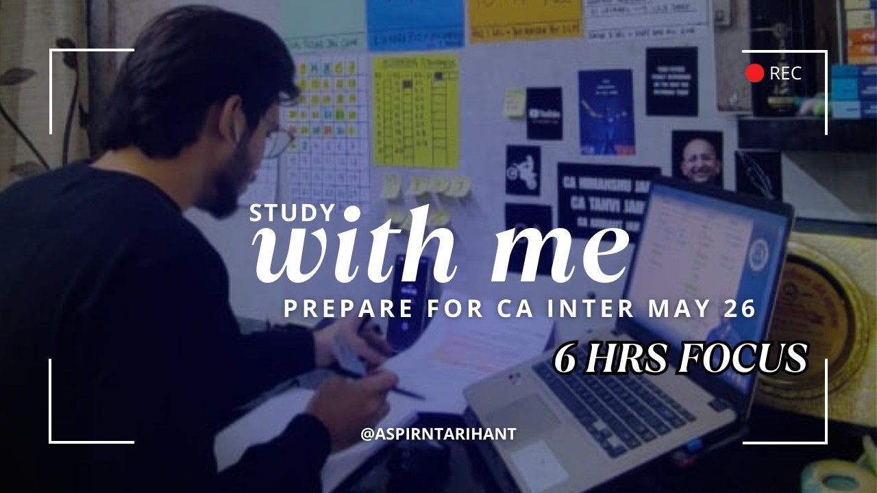 MAKE YOUR MORNING PRODUCTIVE WITH ME | STUDY WITH ME | CA INTER MAY 26 | 4 AM - 8 AM📚