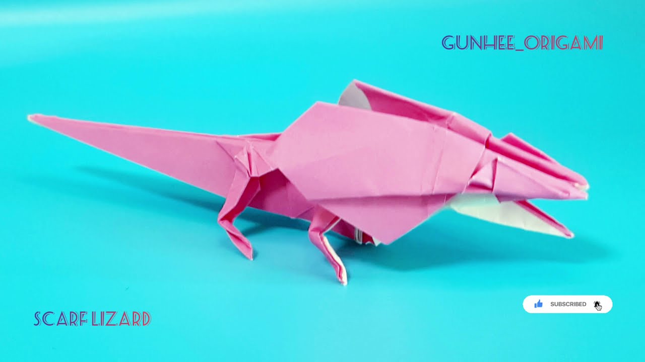 How to Make Origami Scarf Lizard