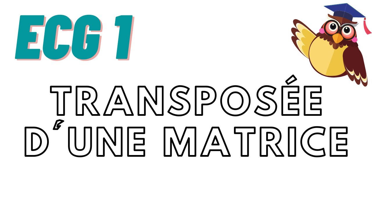 Matrices : cours 4 ECG ; transposée d'une matrice
